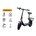 MYTOYS MT756 Electric Scooter 500W, 65km/h, 12” Off‑Road Tires, Foldable