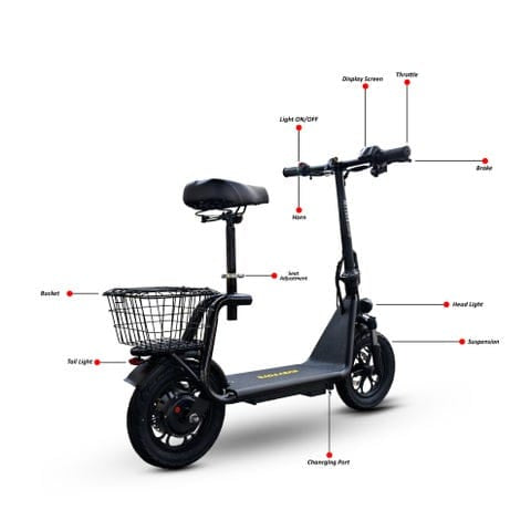 MYTOYS MT756 Electric Scooter 500W, 65km/h, 12” Off‑Road Tires, Foldable