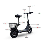 MYTOYS MT756 Electric Scooter 500W, 65km/h, 12” Off‑Road Tires, Foldable