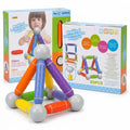 MYTOYS 20 Pcs Suction & Magnetic Building Blocks Set – 360° Rotating STEM Toy