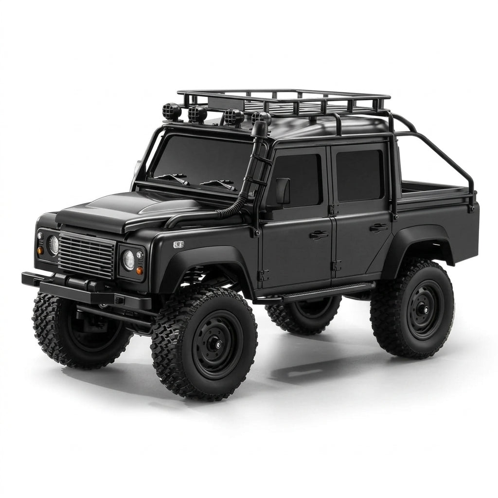 شاحنة MN-111C بمقياس 1/18، زاحفة تعمل بالتحكم عن بعد بنظام دفع رباعي 4WD، هيكل معدني وشاحنة صغيرة تعمل بالتحكم عن بعد مع محاور بوابية.