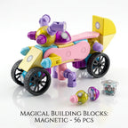 MYTOYS 56-Piece Magical Magnetic Building Blocks Set – Educational STEM Toy for Kids Ages 3+