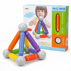 MYTOYS 20 Pcs Suction & Magnetic Building Blocks Set – 360° Rotating STEM Toy