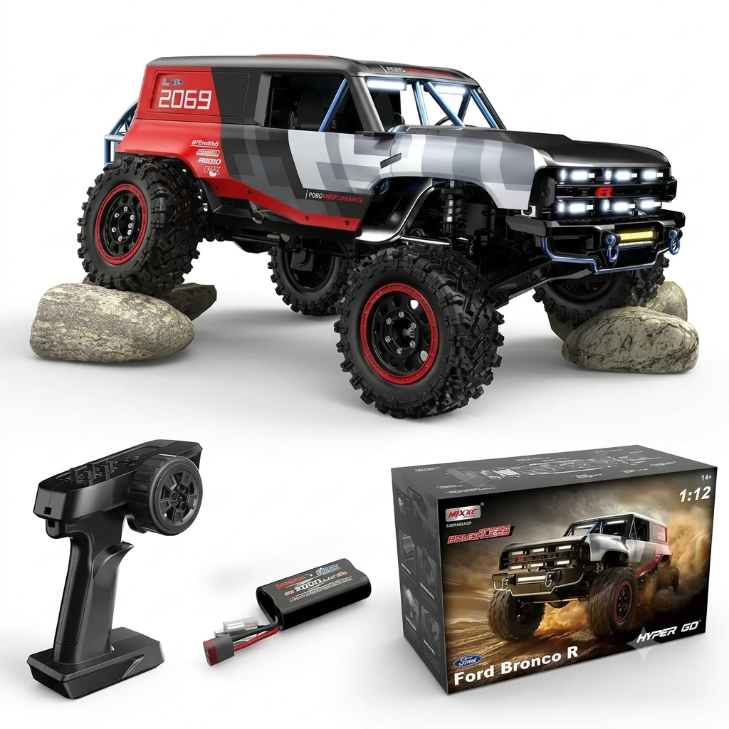 MJX H12P 1/12 Scale Ford Bronco R Brushless RC Rock Crawler (RTR)