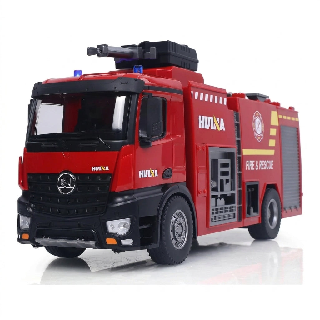 HuiNa 1/14 Scale 22CH RC Fire Truck with Working Water Spray Hose, Sound & Lights (CY1562 RTR)
