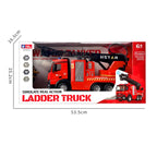MYTOYS Large Remote Control Fire Truck Toy with 360° Rotating Ladder & Real Water Spray (2.4GHz)