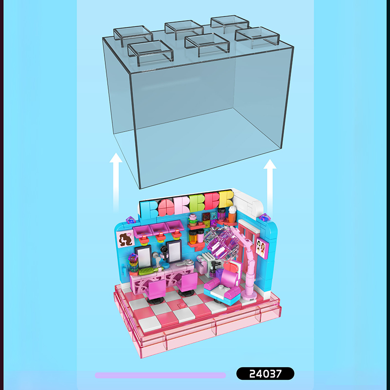 Mould King 24037 Hair Salon Day - Creative MOC Modular Building Block Set