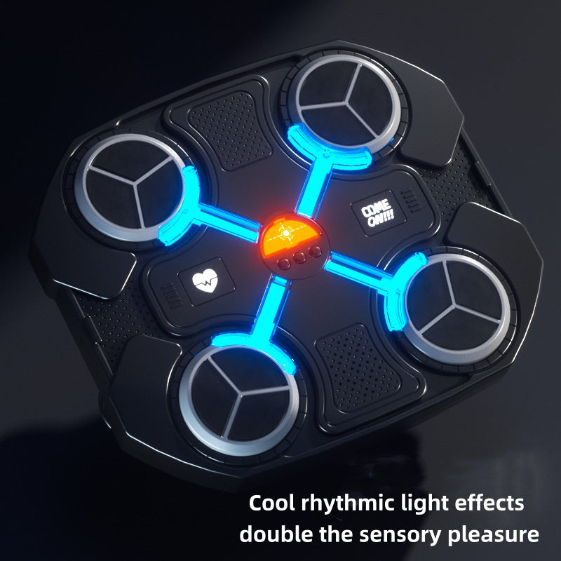 MyToys Electronic Music Boxing Trainer: Smart Wall Target with Bluetooth & Suction Cup Mount - Adjustable Reactive Punching Machine for Home Gym, Taekwondo & Sanda - No-Drill Installation