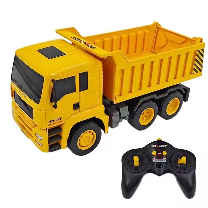 KALIWO 13553 Heavy-Duty RC Dump Truck | 1:18 Scale 6-Channel Rechargeable Construction Toy