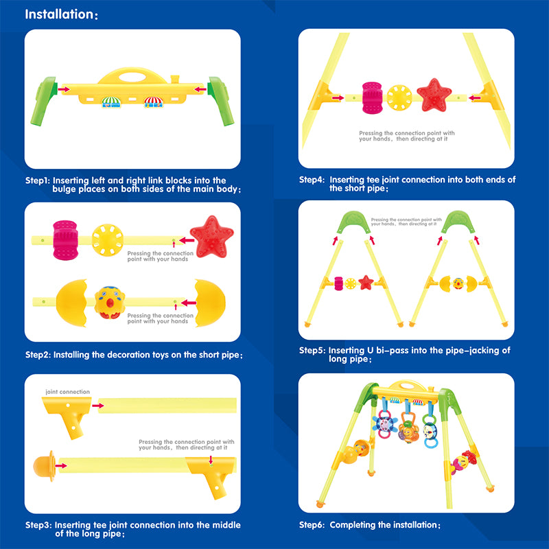MYTOYS 3-in-1 Baby Fitness Frame – Interactive Musical Activity Gym for Newborns & Infants