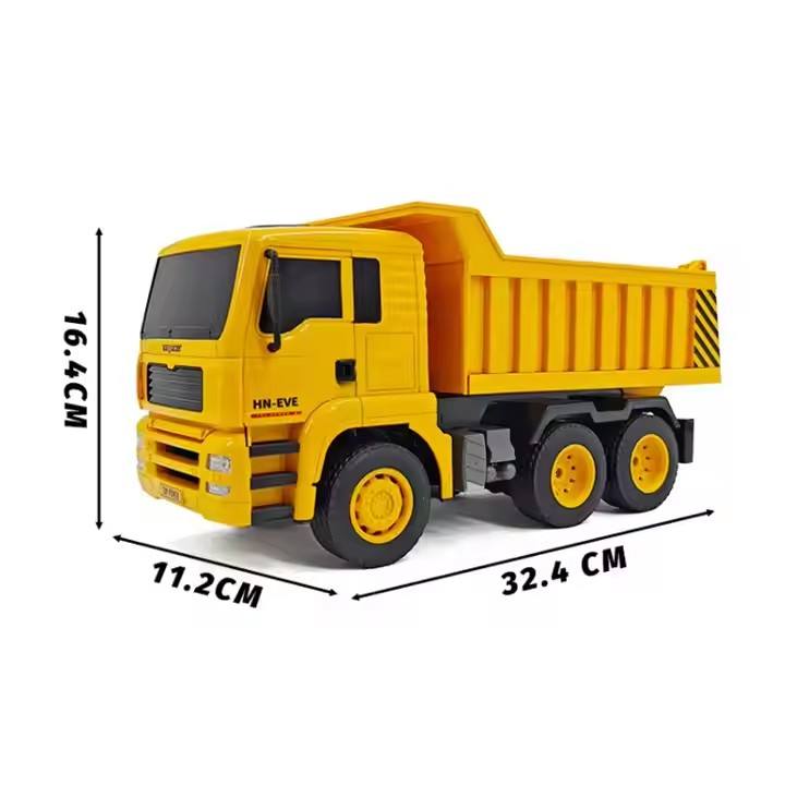 KALIWO 13553 Heavy-Duty RC Dump Truck | 1:18 Scale 6-Channel Rechargeable Construction Toy