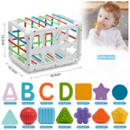 MyToys 15-Piece Sensory Shape Sorter & Alphabet Learning Bin