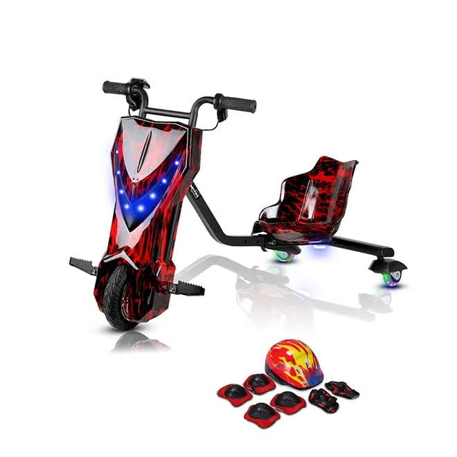 36V High-Power Electric Drift Scooter – 250W Motor, Bluetooth, Adjustable Body (Red)