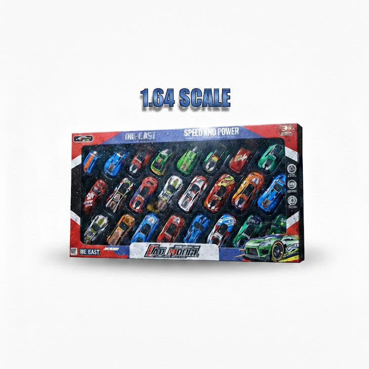 Mytoys Alloy Mini Pull Back Toy Car Set - 24 Pcs (1:64 Scale)