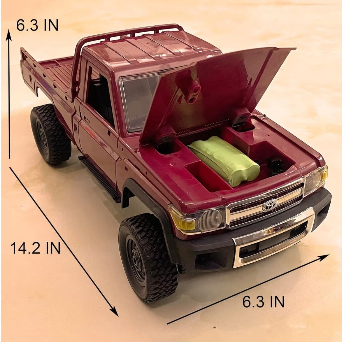 Mytoys 1:12 RC Crawler MN-82 – 4WD Pickup Truck Remote Control Off-Road Car with Headlights