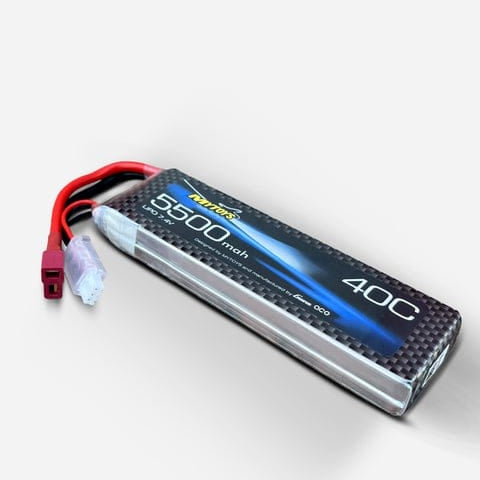 2S LiPo Battery 5500mAh 7.4V 40C RC Battery with Deans Connector