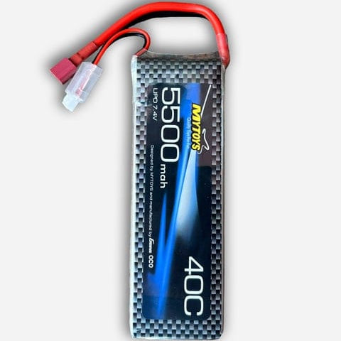 2S LiPo Battery 5500mAh 7.4V 40C RC Battery with Deans Connector