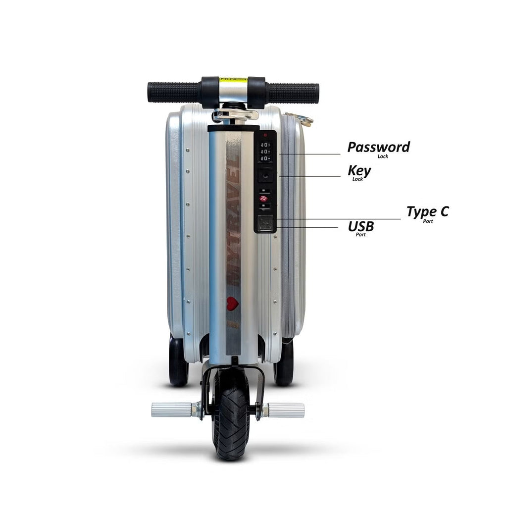 Mytoys Smart Riding Luggage 20‑Inch – Electric Scooter Carry‑On Suitcase with Removable Battery & TSA Lock