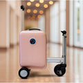 Mytoys 20‑Inch Rideable Smart Luggage – Electric Scooter Carry‑On with Removable Battery (Pink)