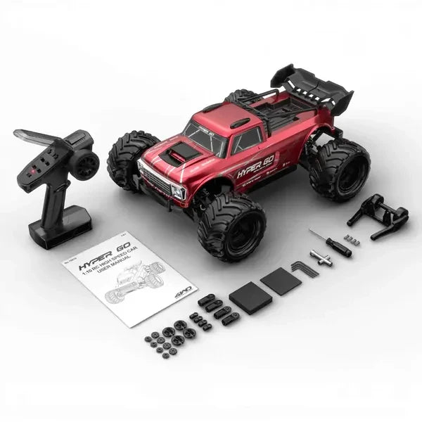 MJX Hyper Go 10210 1/10 4WD Remote Control Monster Truck - 80 km/h, 4S Mode, Bluetooth ESC, 35KG Servo Steering, App-Based Tuning, Dual-Fan Cooling