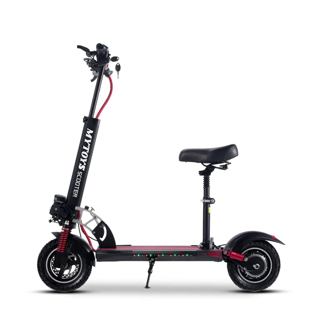 MT358 Foldable Electric Kick Scooter with seat - 750W Motor, 65 km/h Max Speed, 10" Off-Road Tires