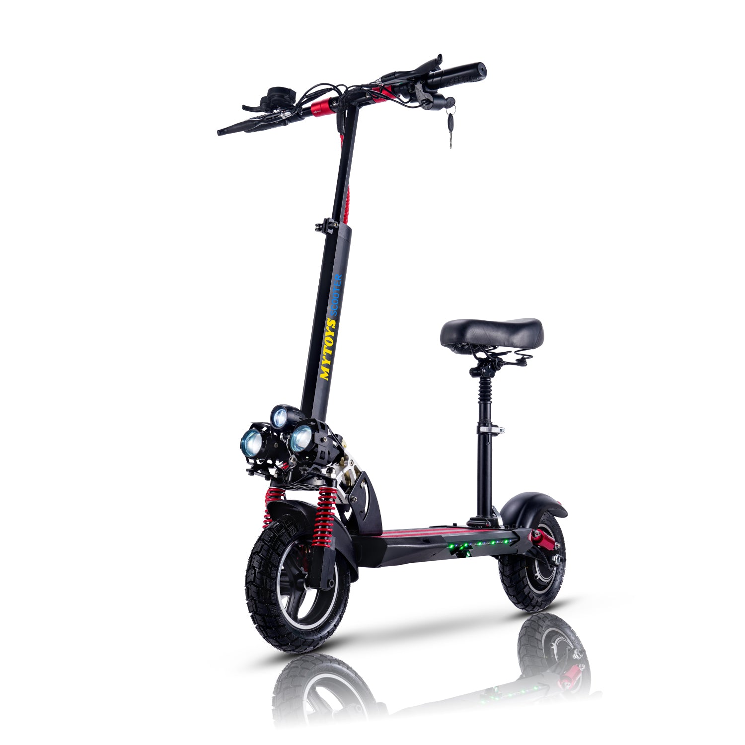 Mytoys High-Speed Electric Scooter | 750W Motor, 65km/h Max Speed, 10" Off-Road Tires & Removable Seat