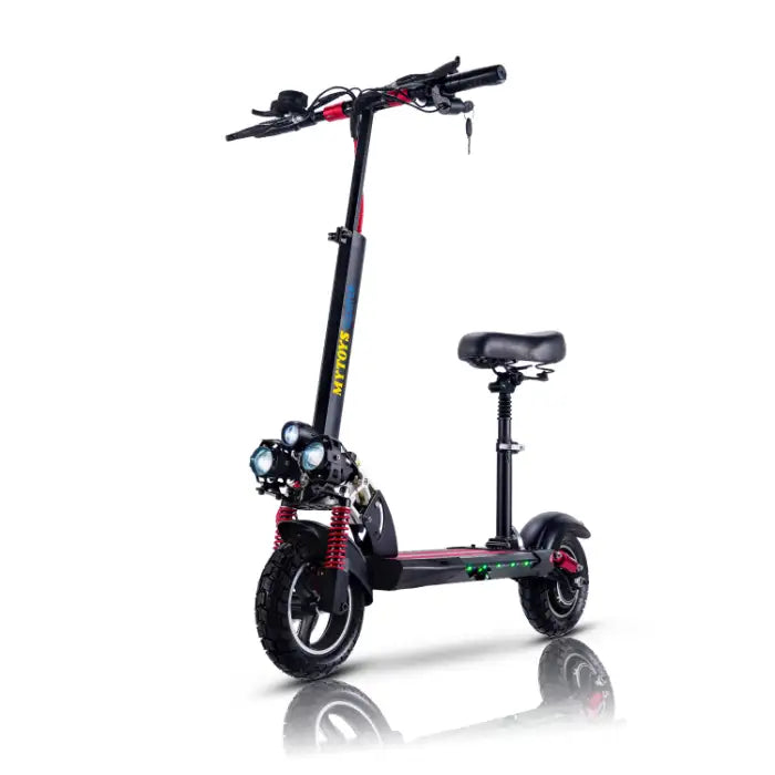 MT358 Foldable Electric Kick Scooter with seat - 750W Motor, 65 km/h Max Speed, 10" Off-Road Tires