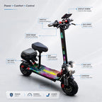 MT400 Electric Scooter – 95km/h, 3000W, 48V, 40-45km Range – Foldable & Dual Suspension