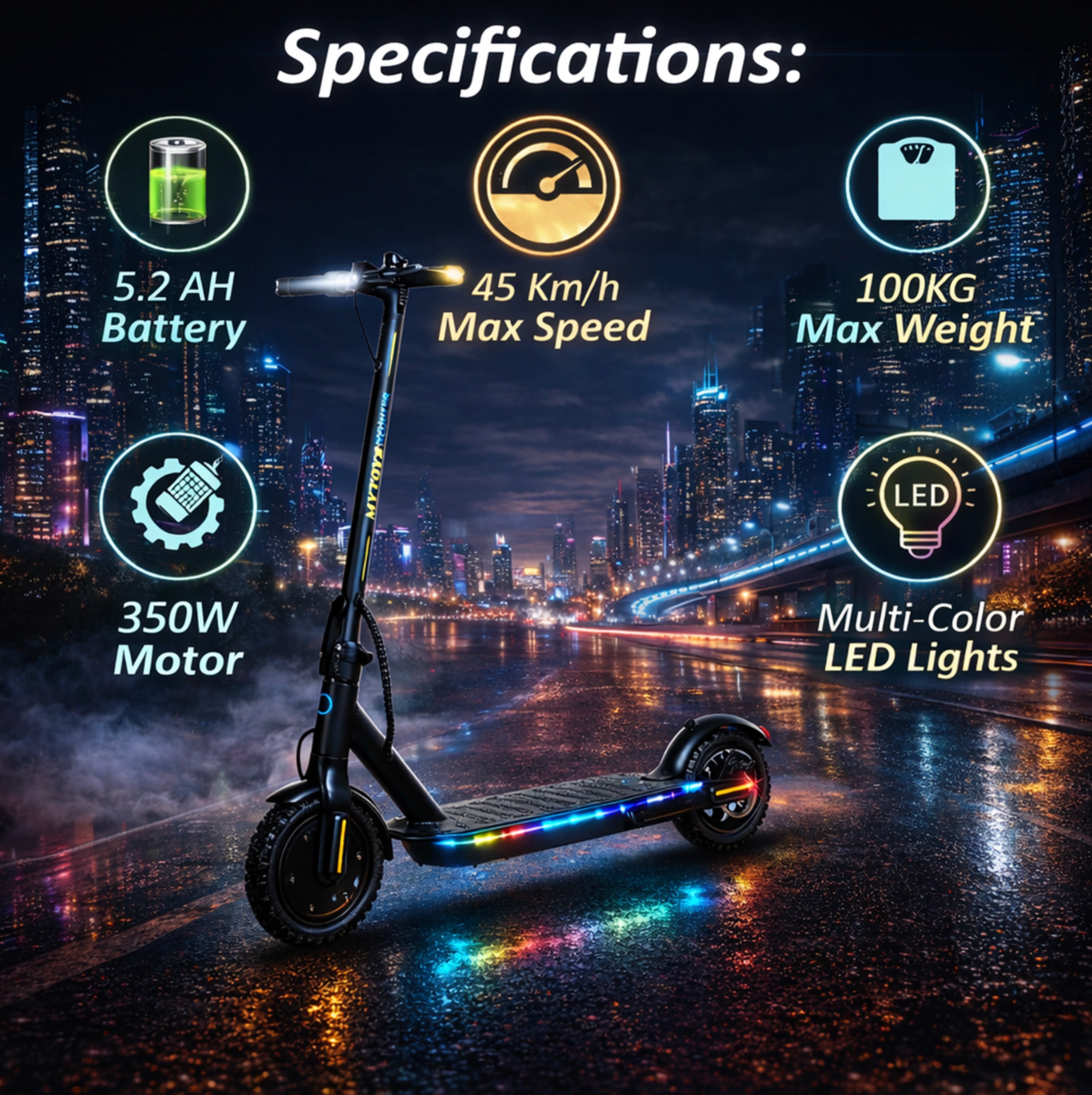 MT750 High-Speed Electric Scooter – 45 km/h Performance Ride