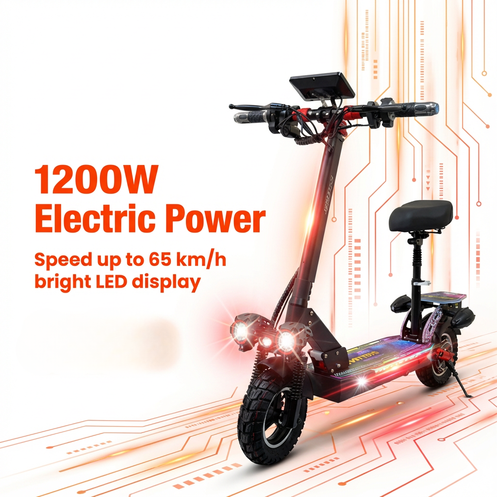 Mytoys MT850 High‑Speed Electric Scooter – 1200W Power, 65 km/h Performance