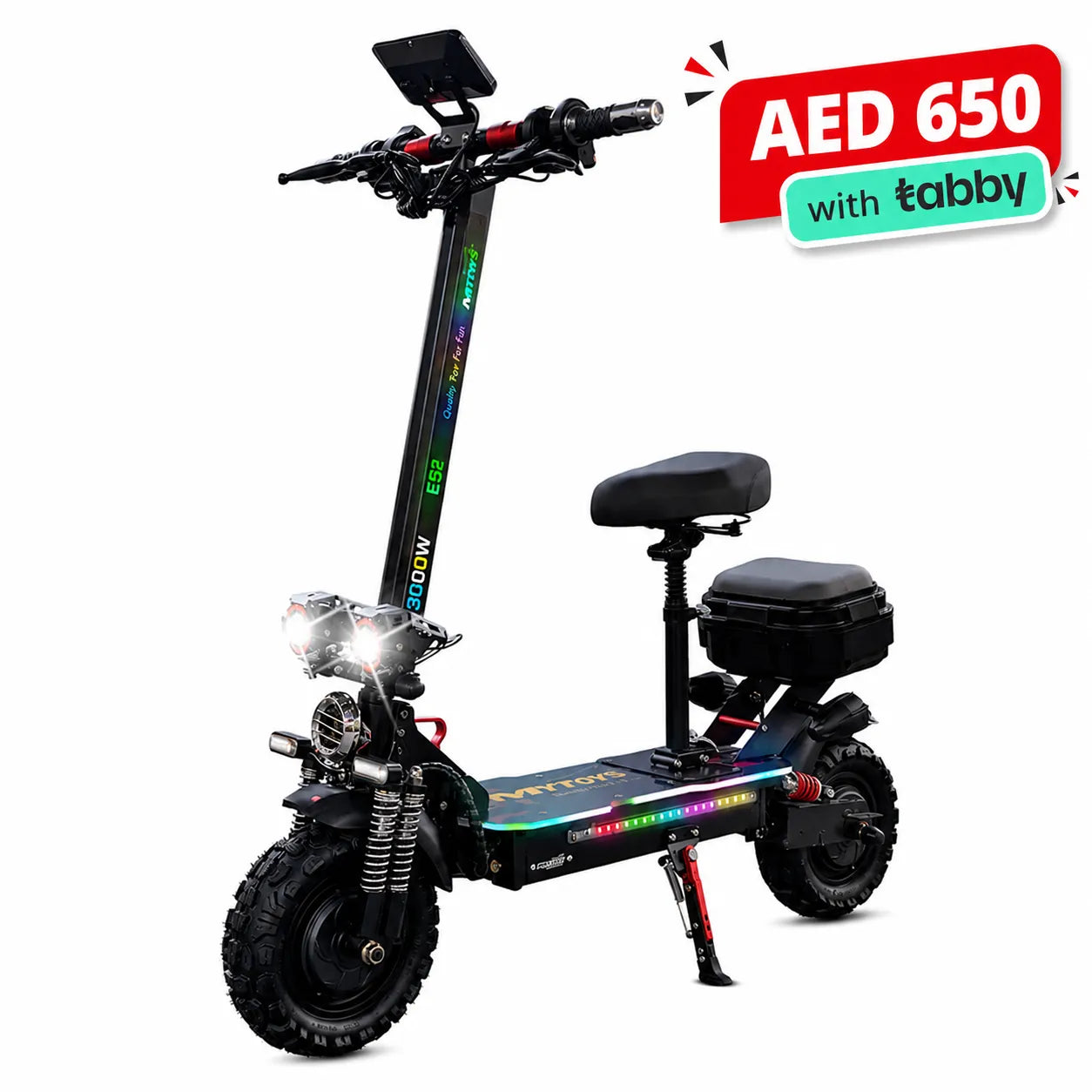 MT400 Electric Kick Scooter – 65 km/h, 3000W, 48V, 40-45km Range – Foldable & Dual Suspension