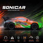 MYTOYS 1/18 SONICAR Nexus Racing Super RC Car with LED Lights, Exhaust Spray & Music