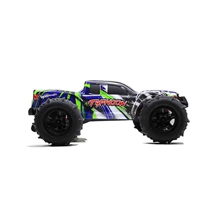 Hobbiway Typhoon MT660 4WD RC Monster Racing Car with Metal Gears, Long‑Range 2.4GHz Control & All‑Terrain Tires – Multicolour