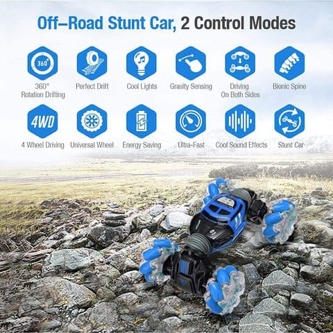 1:12 Remote Control Monster Truck With Gesture Control Sensor and Stunt Features