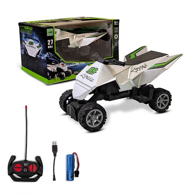 Moto Off‑Road Cyber Motorcycle – 4WD Remote Control Stunt Vehicle with Colourful Lights (27MHz)