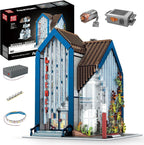 Mould King 16022 Modern Library Modular Building Set – 2,788 Pieces with LED Lights & Motorized Elevator