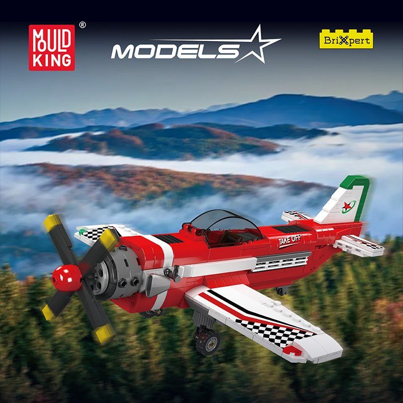 Mould King 470PCS Mini Racing Jet Plane Building Set – STEM Aerobatic Aircraft Model Kit