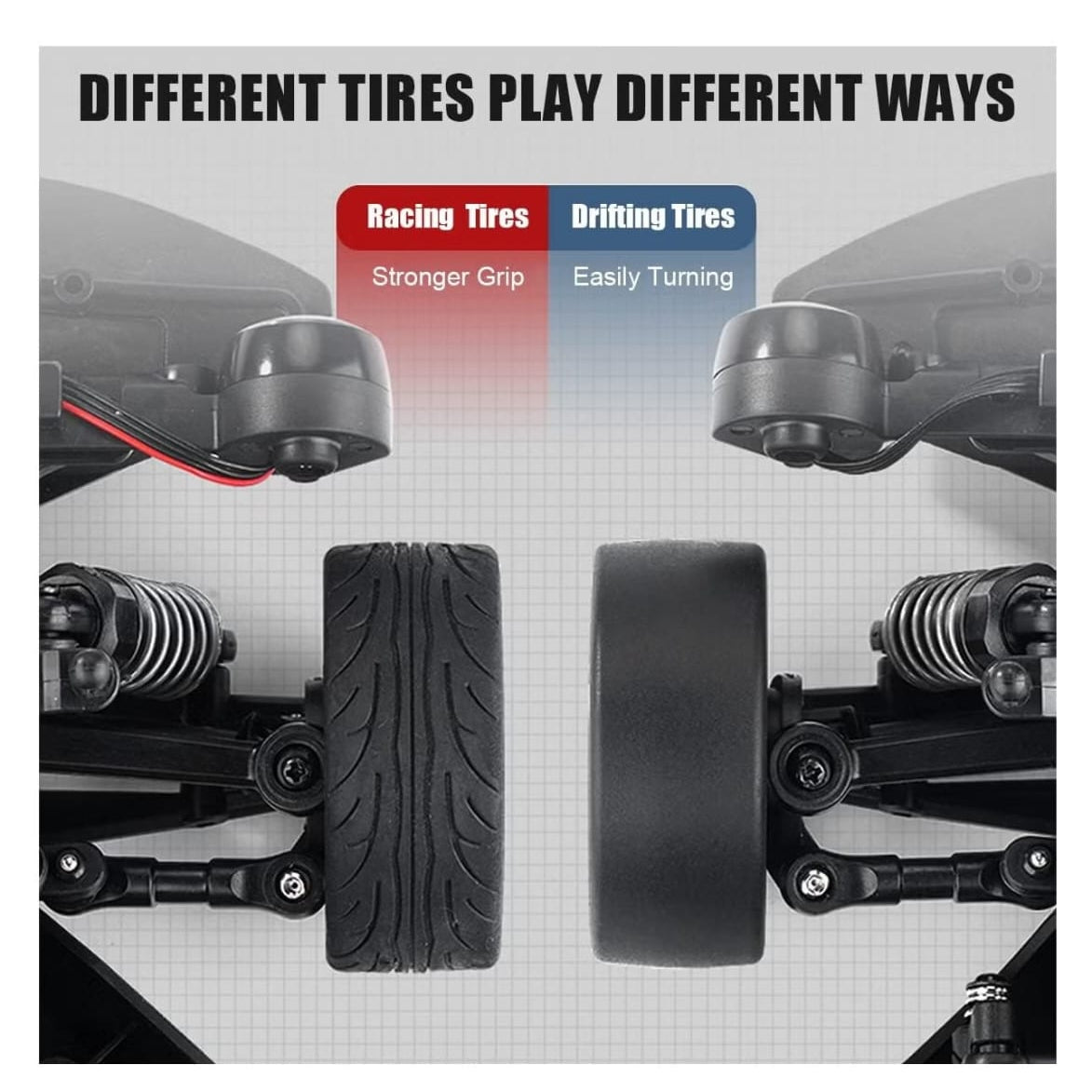 Mytoys 1/16 Scale 4WD RC Drift Car, 2.4GHz Remote Control Off‑Road Drift Truck with LED Lights for Kids & Adults