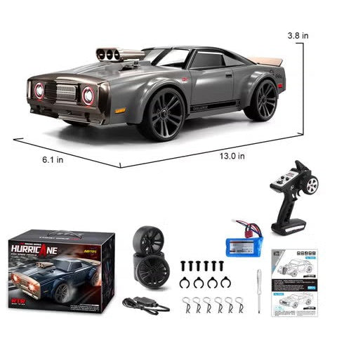Mytoys 1/16 Scale 4WD RC Drift Car, 2.4GHz Remote Control Off‑Road Drift Truck with LED Lights for Kids & Adults