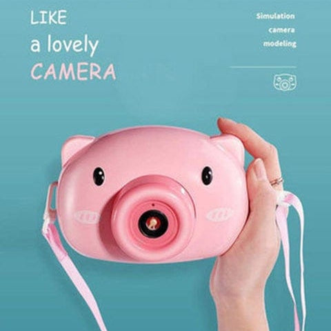PiggySnap Bubble Camera Toy with Lights & Music