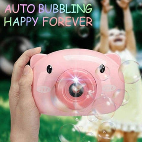 PiggySnap Bubble Camera Toy with Lights & Music