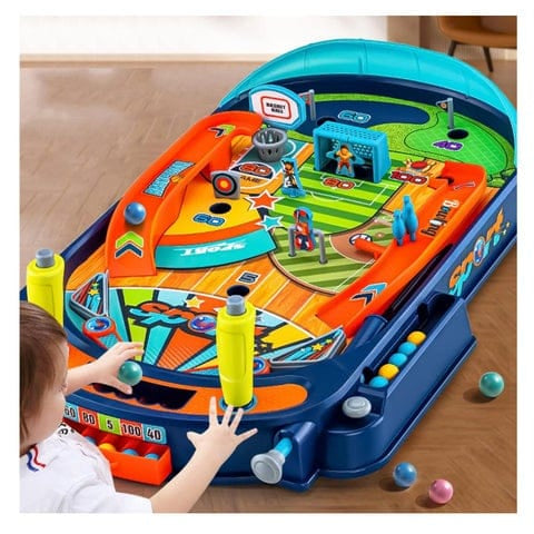 MyToys Old‑School Multi‑Sport Pinball Table for Kids (Desktop Arcade Game)