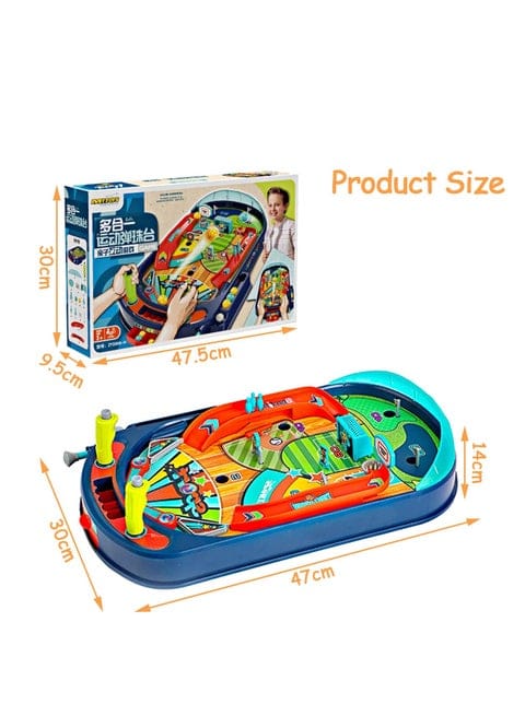 MyToys Old‑School Multi‑Sport Pinball Table for Kids (Desktop Arcade Game)