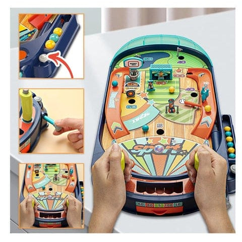 MyToys Old‑School Multi‑Sport Pinball Table for Kids (Desktop Arcade Game)