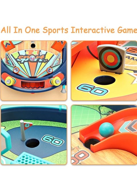 MyToys Old‑School Multi‑Sport Pinball Table for Kids (Desktop Arcade Game)