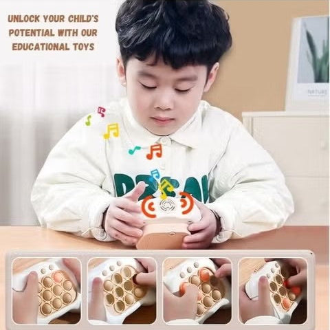 Quick Push Light‑Up Pop Game, Sensory Puzzle Toy for Kids with Multiple Play Modes