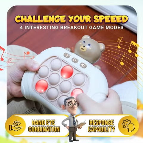 Quick Push Light‑Up Pop Game, Sensory Puzzle Toy for Kids with Multiple Play Modes