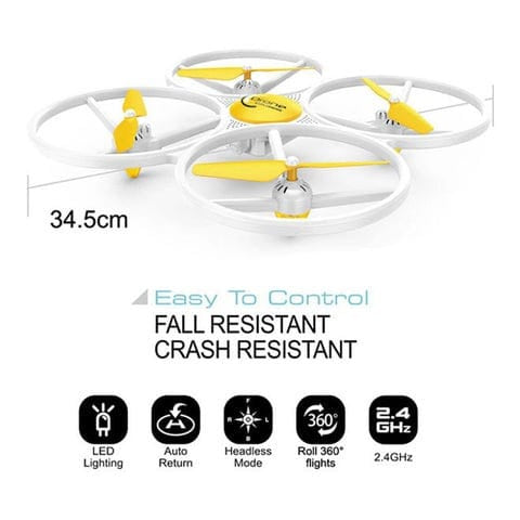 HC710 Remote Control Quadcopter Drone 35cm with LED Lights and 360° Flip