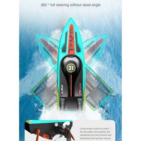 R46 Tornado High‑Speed Brushless RC Boat – 65+ km/h Racing Power with Self‑Cooling System