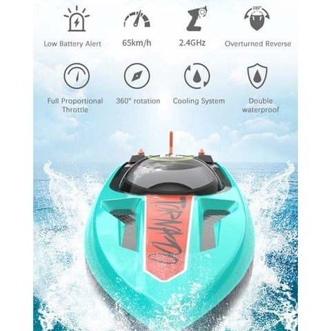 R46 Tornado High‑Speed Brushless RC Boat – 65+ km/h Racing Power with Self‑Cooling System